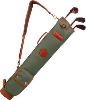 TOURBON Canvas Golf Club Travel Case Lightweight Carry Bag for Men Women