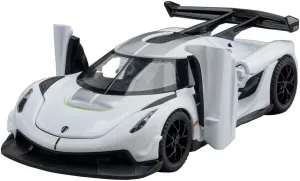 Toy Cars Model Jesko White Alloy Collectibles Die-cast Vehicles with Sound and Light