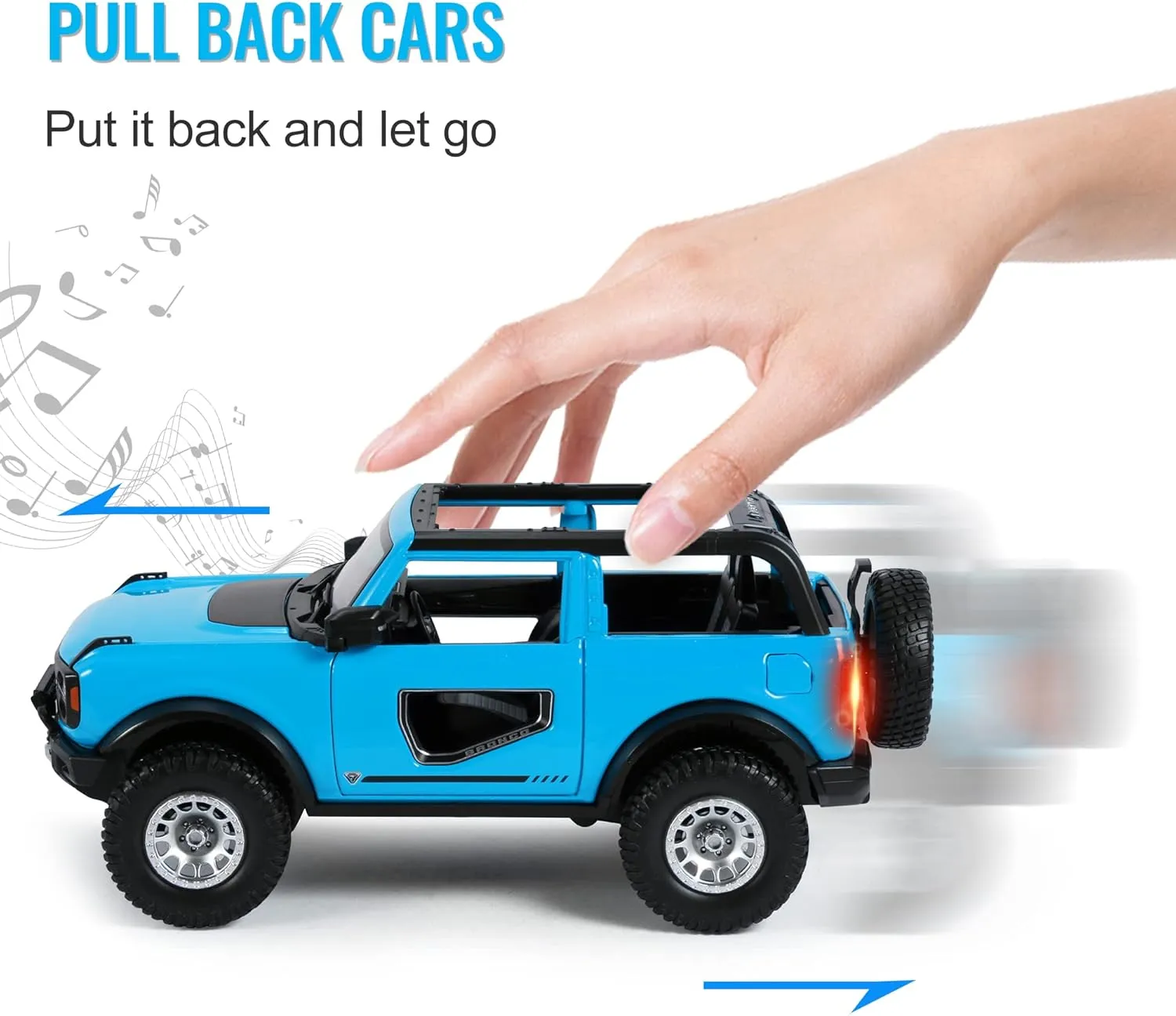 Toy Trucks 1:24 Scale Metal Model Die-cast Hobby Toy Cars Gifts for Boys Girls and Adults Car Lovers Collection, Blue