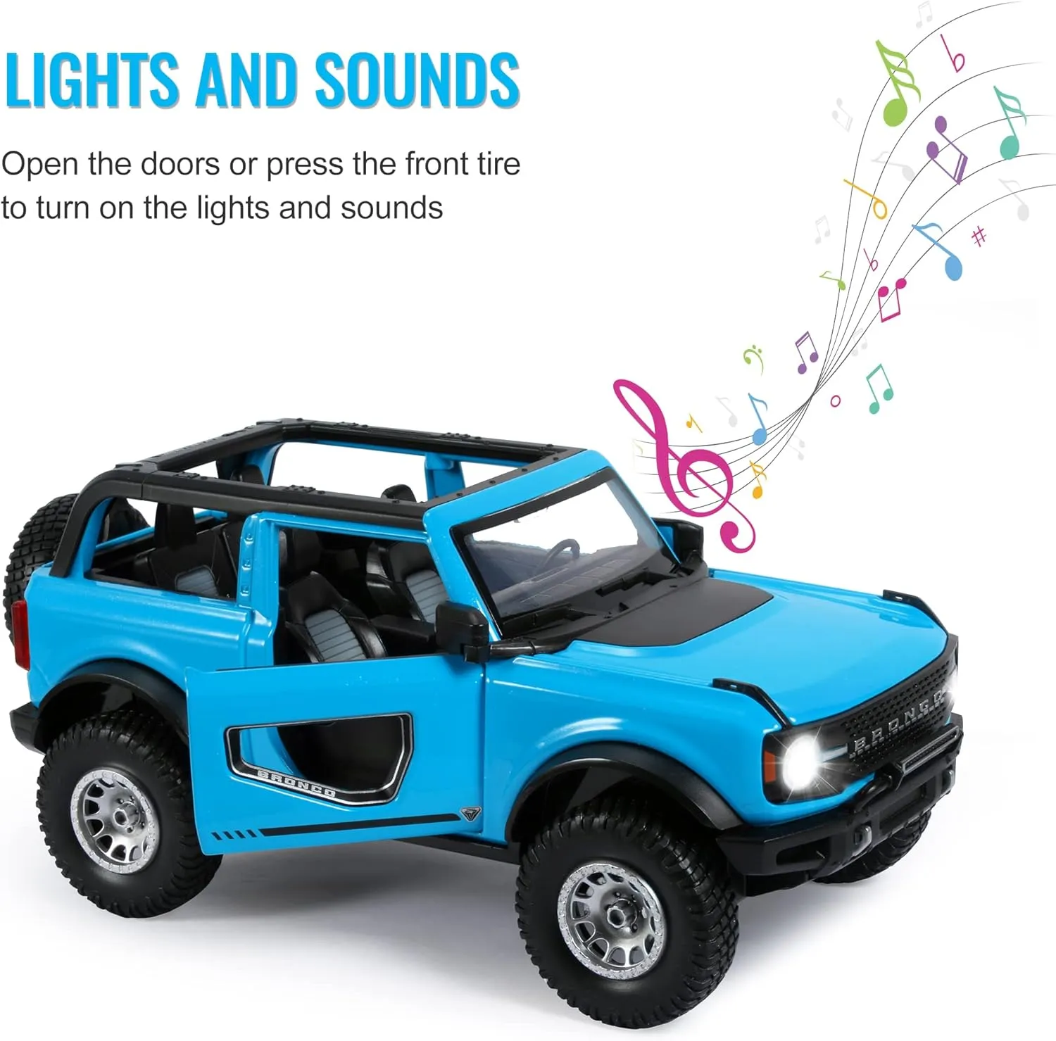 Toy Trucks 1:24 Scale Metal Model Die-cast Hobby Toy Cars Gifts for Boys Girls and Adults Car Lovers Collection, Blue