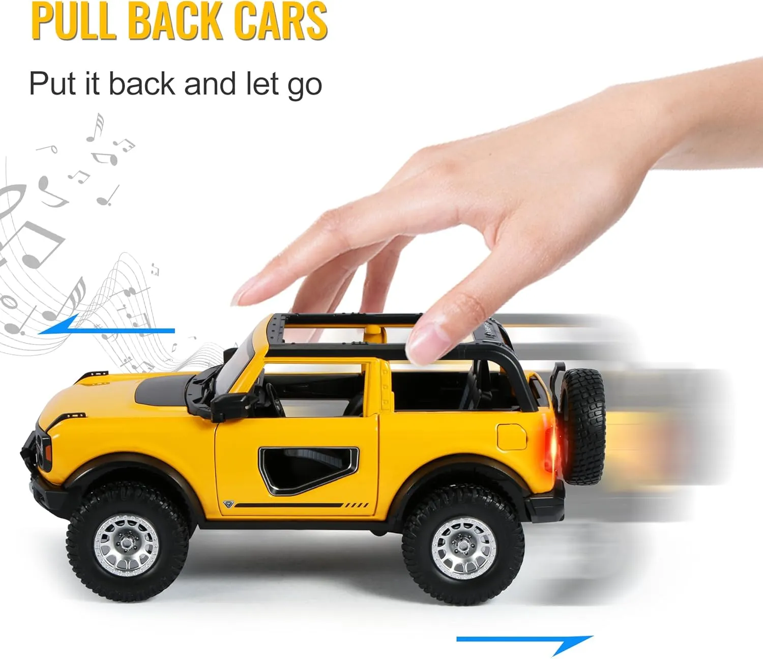 Toy Trucks 1:24 Scale Metal Model Die-cast Hobby Toy Cars Gifts for Boys Girls and Adults Car Lovers Collection, Yellow