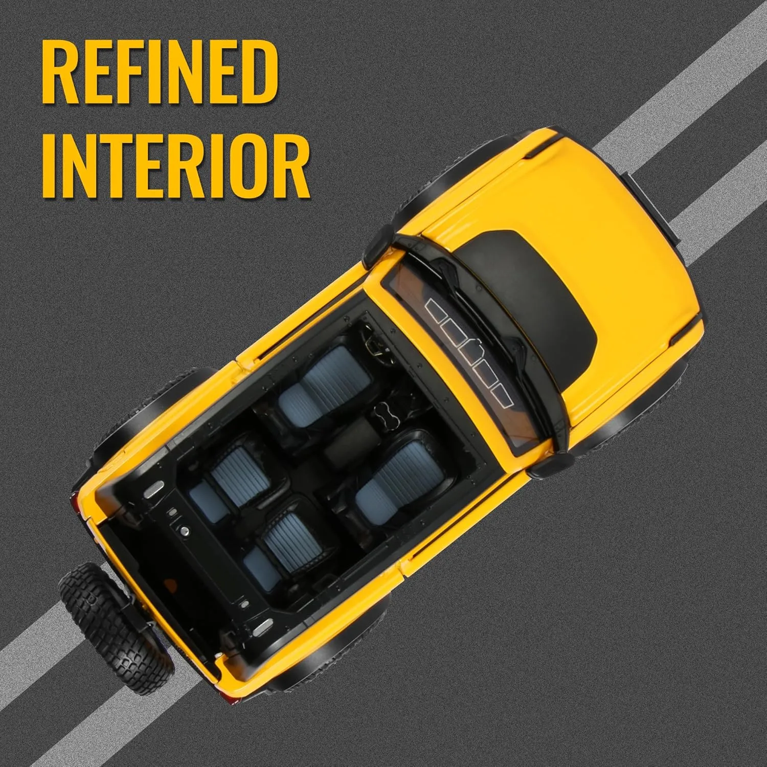 Toy Trucks 1:24 Scale Metal Model Die-cast Hobby Toy Cars Gifts for Boys Girls and Adults Car Lovers Collection, Yellow