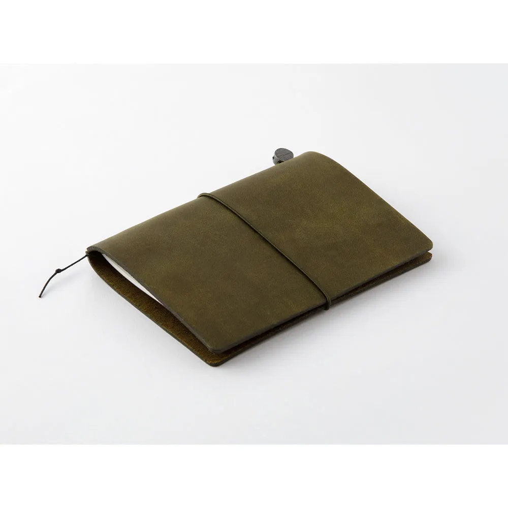 Traveler's Company Traveler's Notebook Starter Kit - Olive Leather - Passport Size