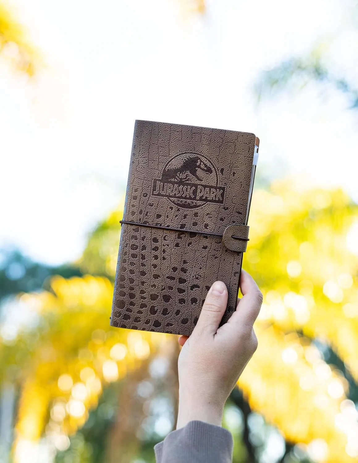 Travelers Notebook Jurassic Park | Travel Pocket Notebook | Travel Journal For Men | Gifts For Travelers | Cute Small Notebook | 7.3 x 4 Inches | 80 Sheets PU Leather Journal | Jurassic World Rebirth