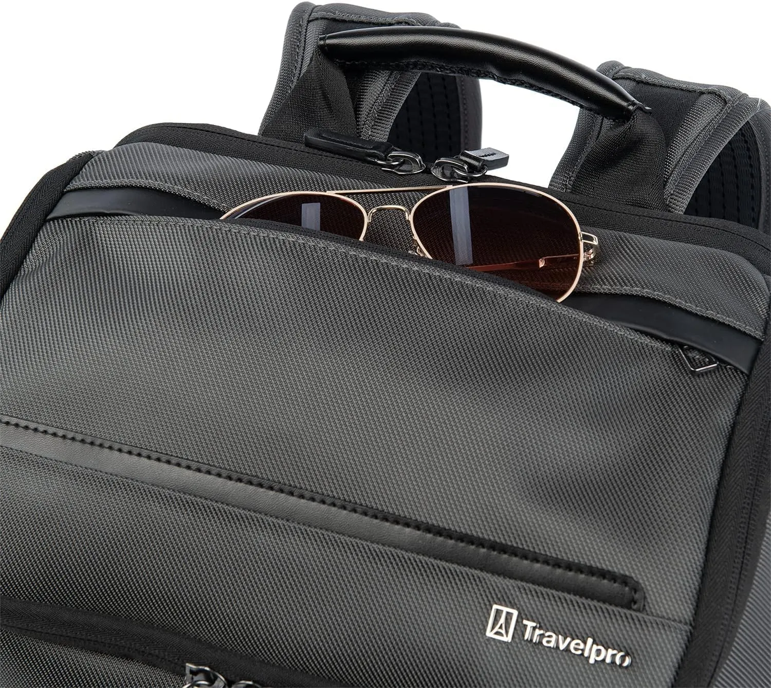 Travelpro Crew Executive Choice 3 Medium Top Load Backpack fits up to 15.6 Laptops and Tablets, USB A and C Ports, Men and Women, Titanium Grey