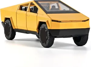 Trucks for Kids Toy Pickup Truck 1/32 Metal Toy Truck,Big Trucks for Toddlers 3-5,Die Cast Metal Model Truck,Pull Back Cars Toys with Light and Sound,Toy Trucks for Boys Age 4-7（Yellow）