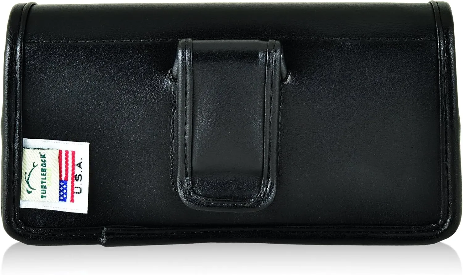 Turtleback Holster for iPhone SE 2022, iPhone 8, iPhone 7 Black Belt Case Leather Pouch with Executive Belt Clip Horizontal