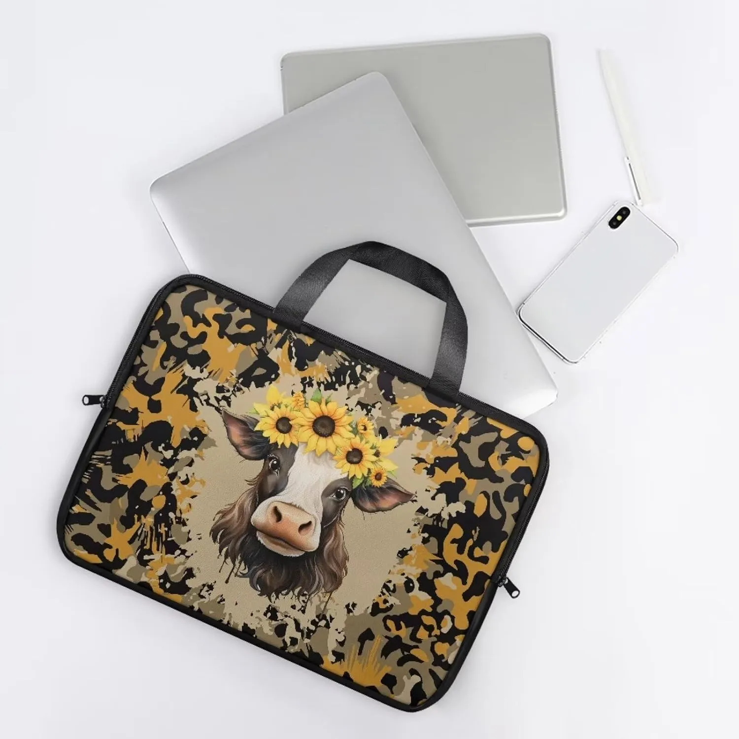 Uasibuni Computer Carrying Case,Notebook Bag for Women,Laptop Messenger Bag for Men,Laptop Sleeve