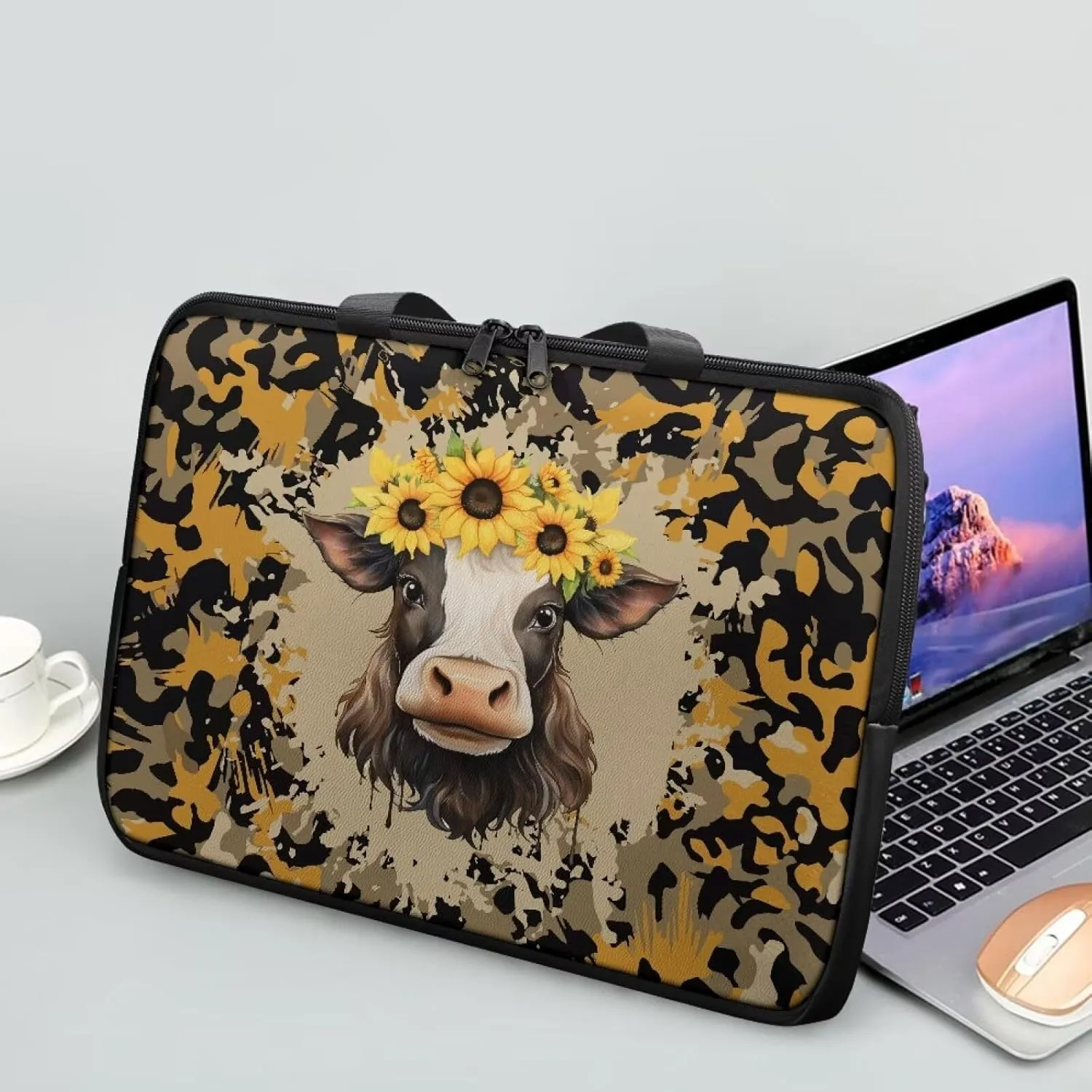 Uasibuni Computer Carrying Case,Notebook Bag for Women,Laptop Messenger Bag for Men,Laptop Sleeve