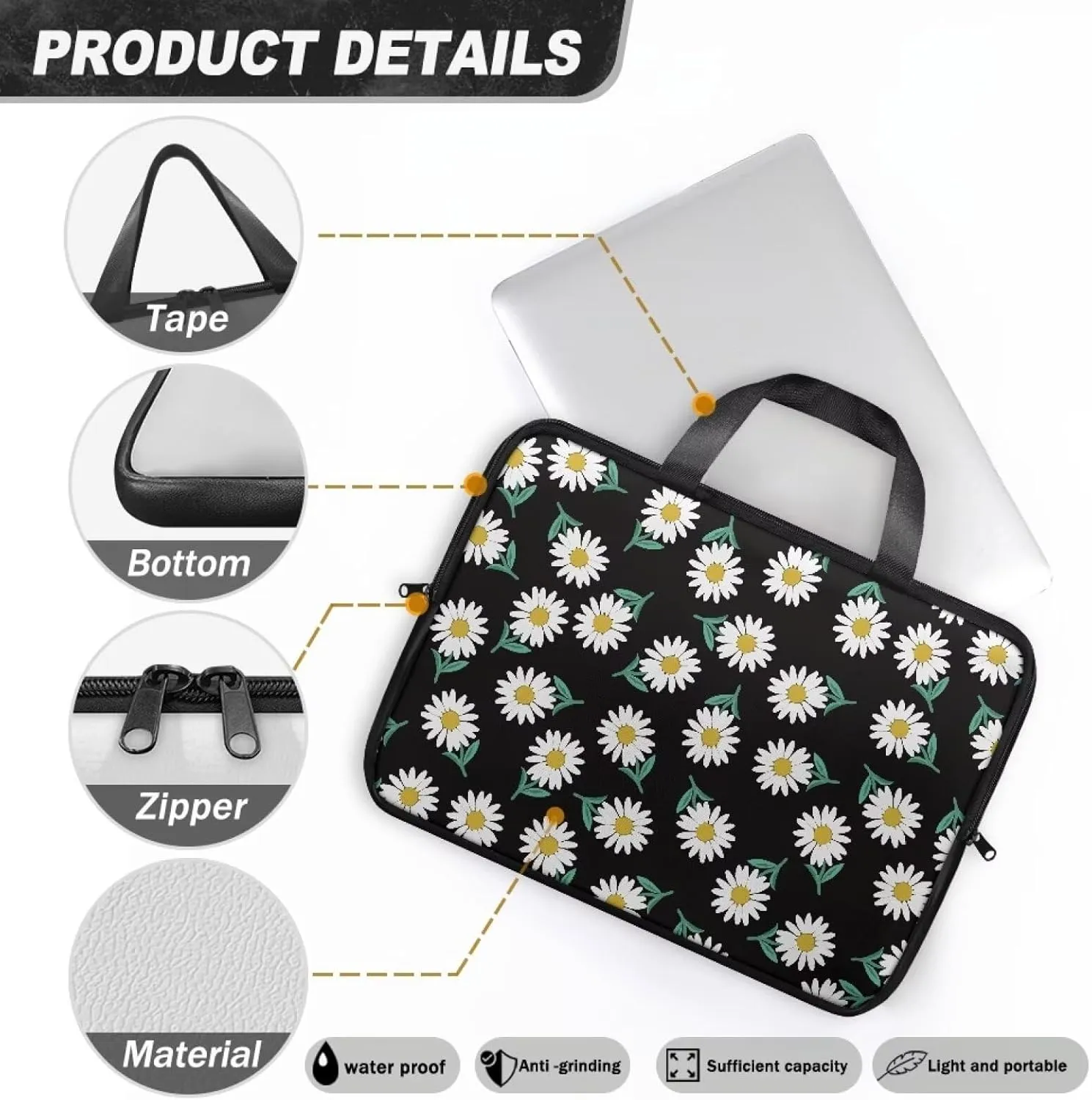 Uasibuni PU Leather Laptop Bag with Handle,Stylish Computer Bag,17.3" Laptop Messenger Bag for Women Men