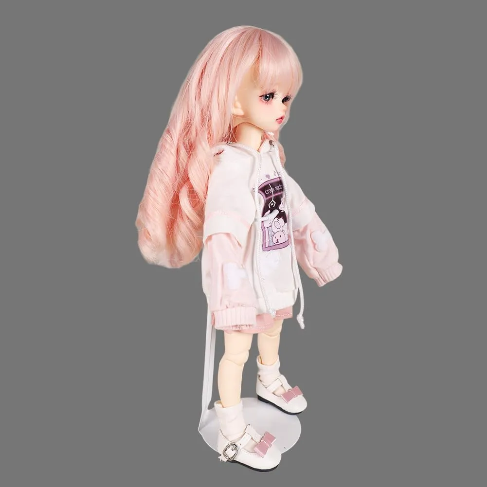 UCanaan 10 pcs Doll Stand - Action Figure Stands with Expandable Waist Wire for 8"-14" Dolls Doll Stands for 8 to 12inch Dolls Suitable for 1/6 Dolls Accessories，Action Figure Stand (White, 10)