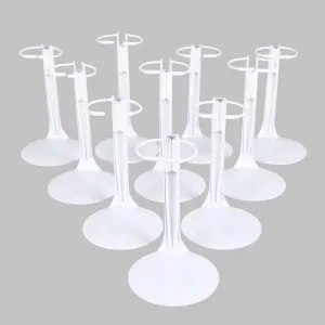 UCanaan 10 pcs Doll Stand - Action Figure Stands with Expandable Waist Wire for 8"-14" Dolls Doll Stands for 8 to 12inch Dolls Suitable for 1/6 Dolls Accessories，Action Figure Stand (White, 10)