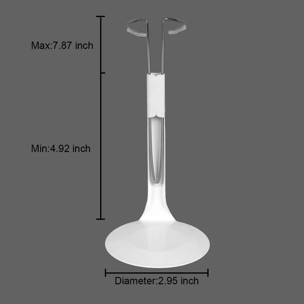 UCanaan 10 Pcs Doll Stand - Action Figure Stands with Expandable Waist Wire for 8"-14" Dolls doll stands for 8 to 12inch dolls Suitable for 1/6 Dolls Accessories，action figure stand-White
