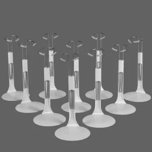 UCanaan 10 Pcs Doll Stand - Action Figure Stands with Expandable Waist Wire for 8"-14" Dolls doll stands for 8 to 12inch dolls Suitable for 1/6 Dolls Accessories，action figure stand-White