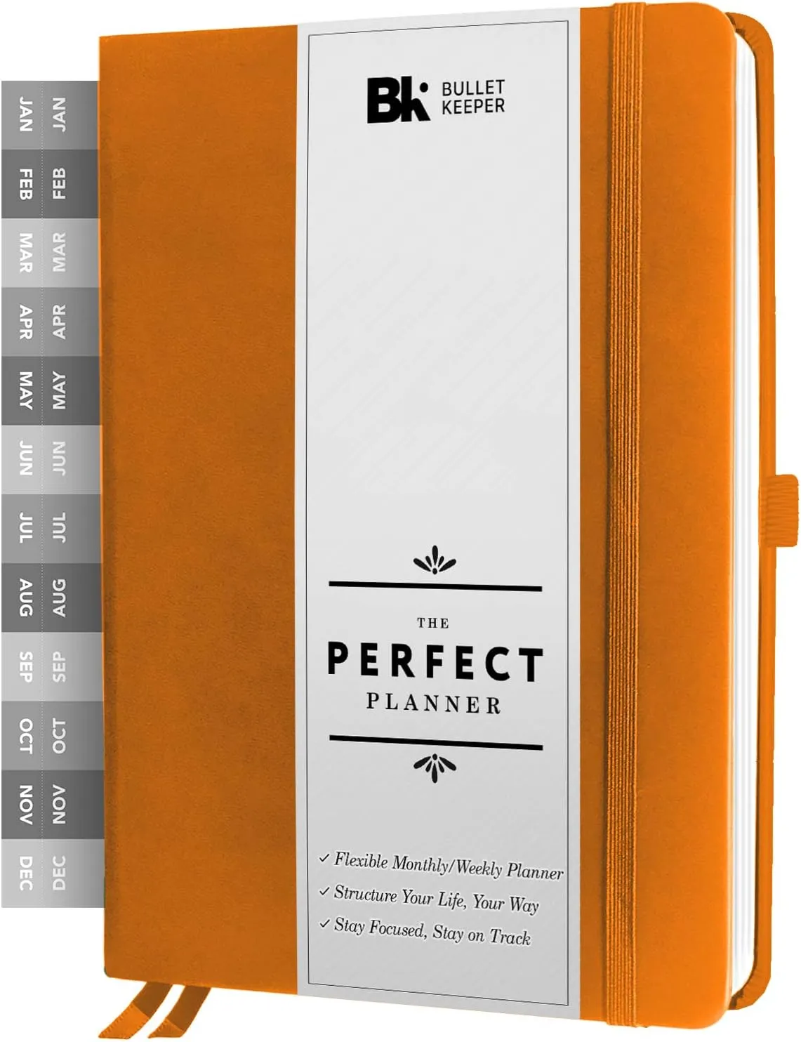 UNDATED Yearly Weekly/Monthly Planner 2025-26 Daily Planner Agenda & Personal Organizer to Increase Productivity, Academic Planner w/Sticker Set. A5 (5.8 x 8.3) - Orange Hardcover