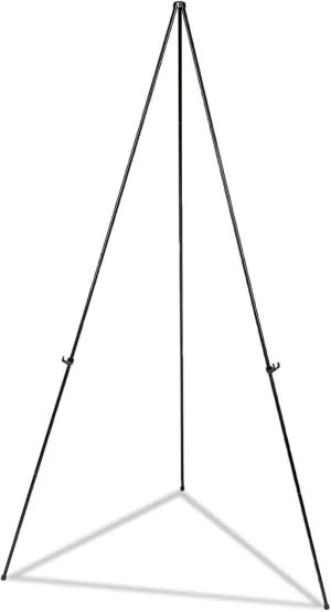 Universal UNV43027 Heavy-Duty Instant Setup Aluminum 25 in. - 63 in. Height Foldaway Easel - Black
