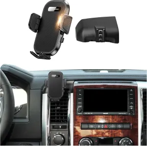 Upgraded Car Phone Holder Fits for Dodge Ram 1500 2009-2012,Ram 2500 2010-2012,Ram 3500 2010-2012 Auto Accessories,Cradles Adjustable Cell Phone Mount for 4-7 in Phones