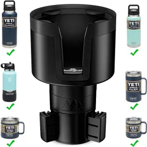[Upgraded] Integral Ultimate Car Cup Holder Expander - Adjustable Base - Organizer & Expander for Vehicles - Compatible with Mugs, Yeti 14/24/36/46oz, Rambler, Hydro Flasks 32/40oz, 3.4"-4.0" Bottles