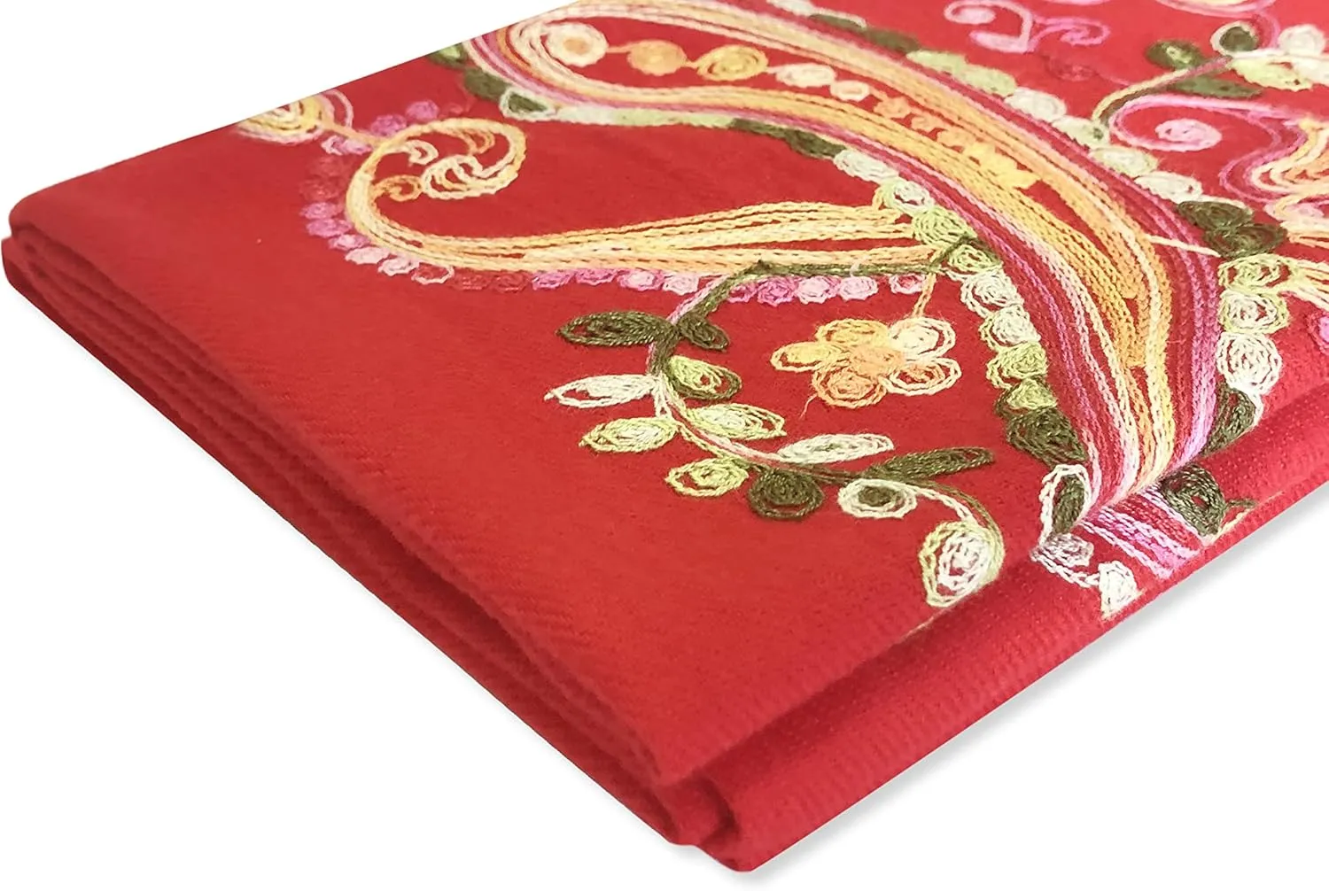 Urban CoCo Women's Embroidered Oversize Tassel Shawl Scarf Wraps for Women