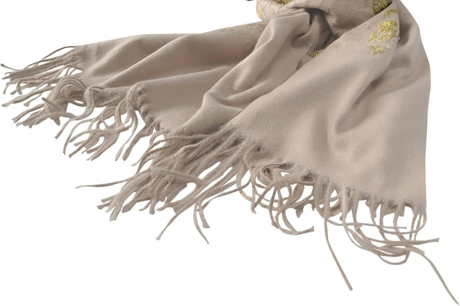 Urban CoCo Women's Embroidered Oversize Tassel Shawl Scarf Wraps for Women
