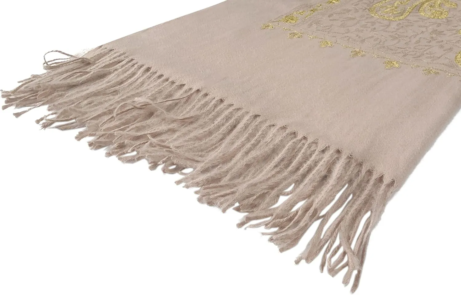 Urban CoCo Women's Embroidered Oversize Tassel Shawl Scarf Wraps for Women
