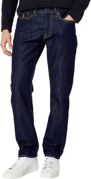 U.S. Polo Assn. mens Stretch Slim Straight Five-pocket Jeans in Blue