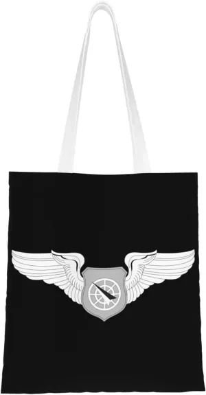 Usaf - Occupational Badge - Air Battle Manager Tote Bag for Women Canvas Shopping Bags Reusable Large Capacity Casual Shoulder Handbags Grocery Bags