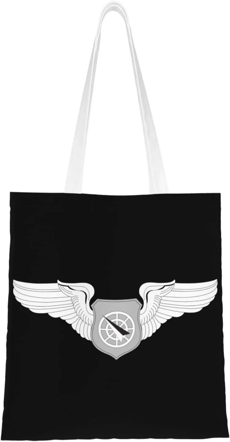 Usaf - Occupational Badge - Air Battle Manager Tote Bag for Women Canvas Shopping Bags Reusable Large Capacity Casual Shoulder Handbags Grocery Bags
