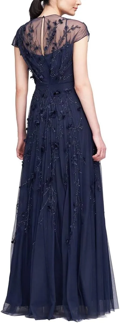 Valerie Petal Embroidered Gown