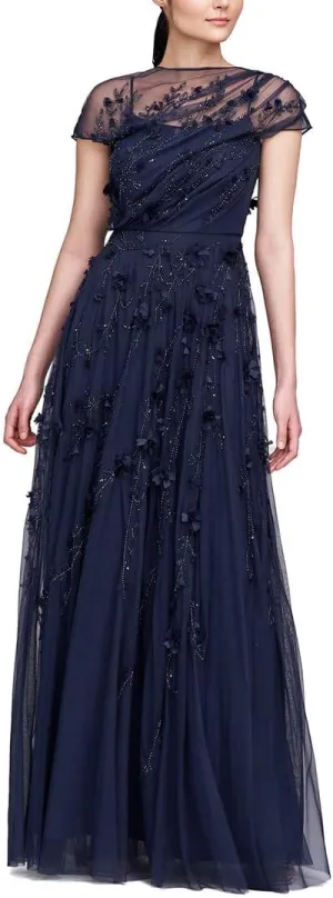Valerie Petal Embroidered Gown