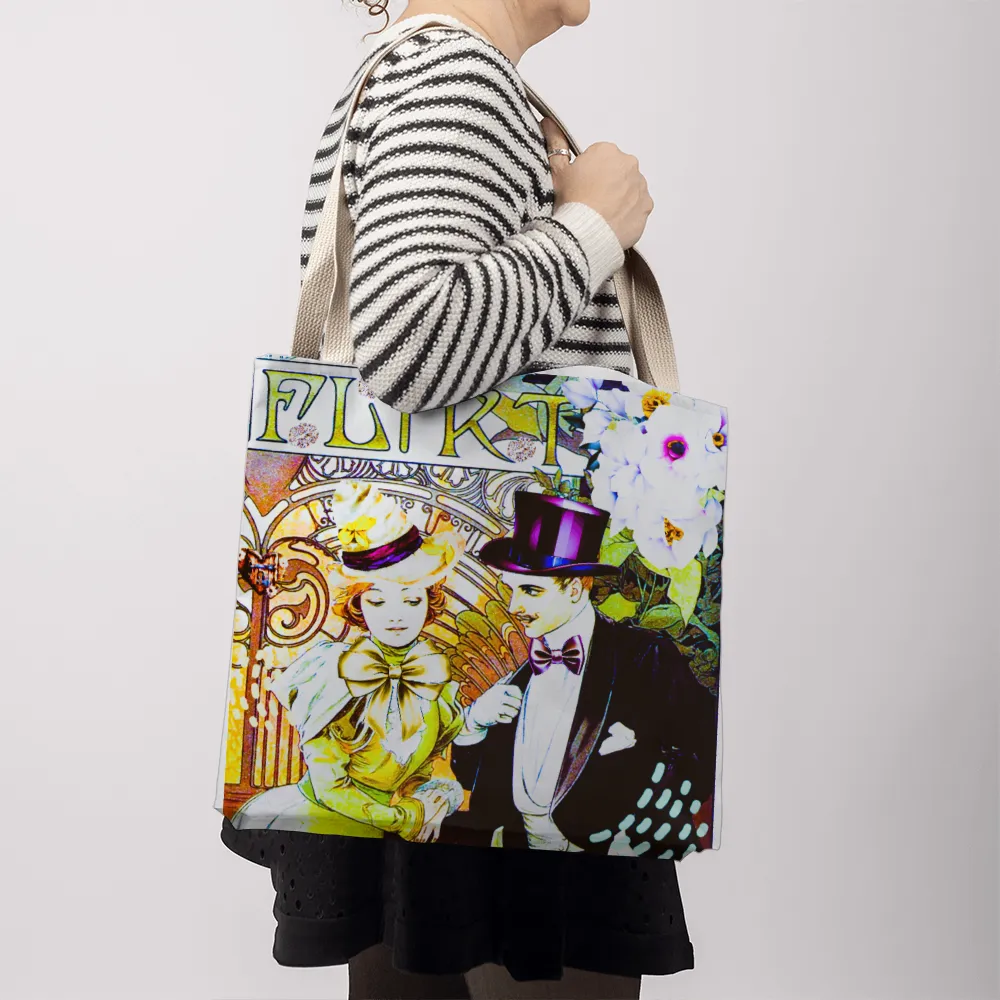 Vintage Couple Flirting Classic Tote Bag