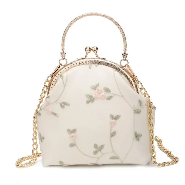 Vintage Embroidered Shoulder Bag