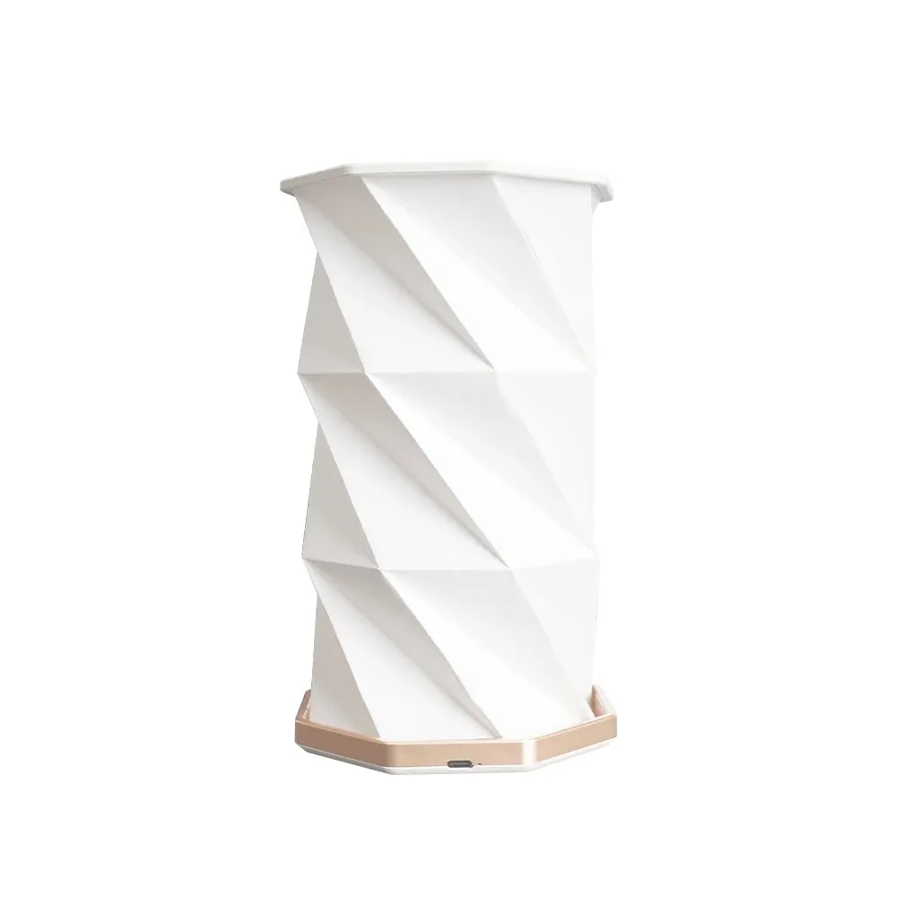 Vintage Foldable Paper Table Night Light – USB Rechargeable Dimmable Night Light for Cozy Ambience