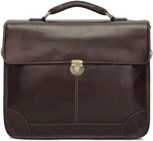 Vintage Genuine Leather Document Bag with Cowhide Multifunctional Computer Bag, Handbag, Men's Bag