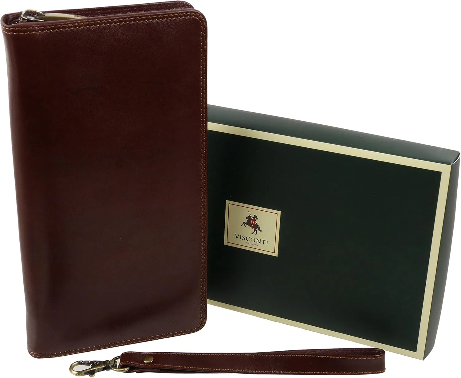 Visconti. Men's Visconti Leather Travel Wallet Onesize Black