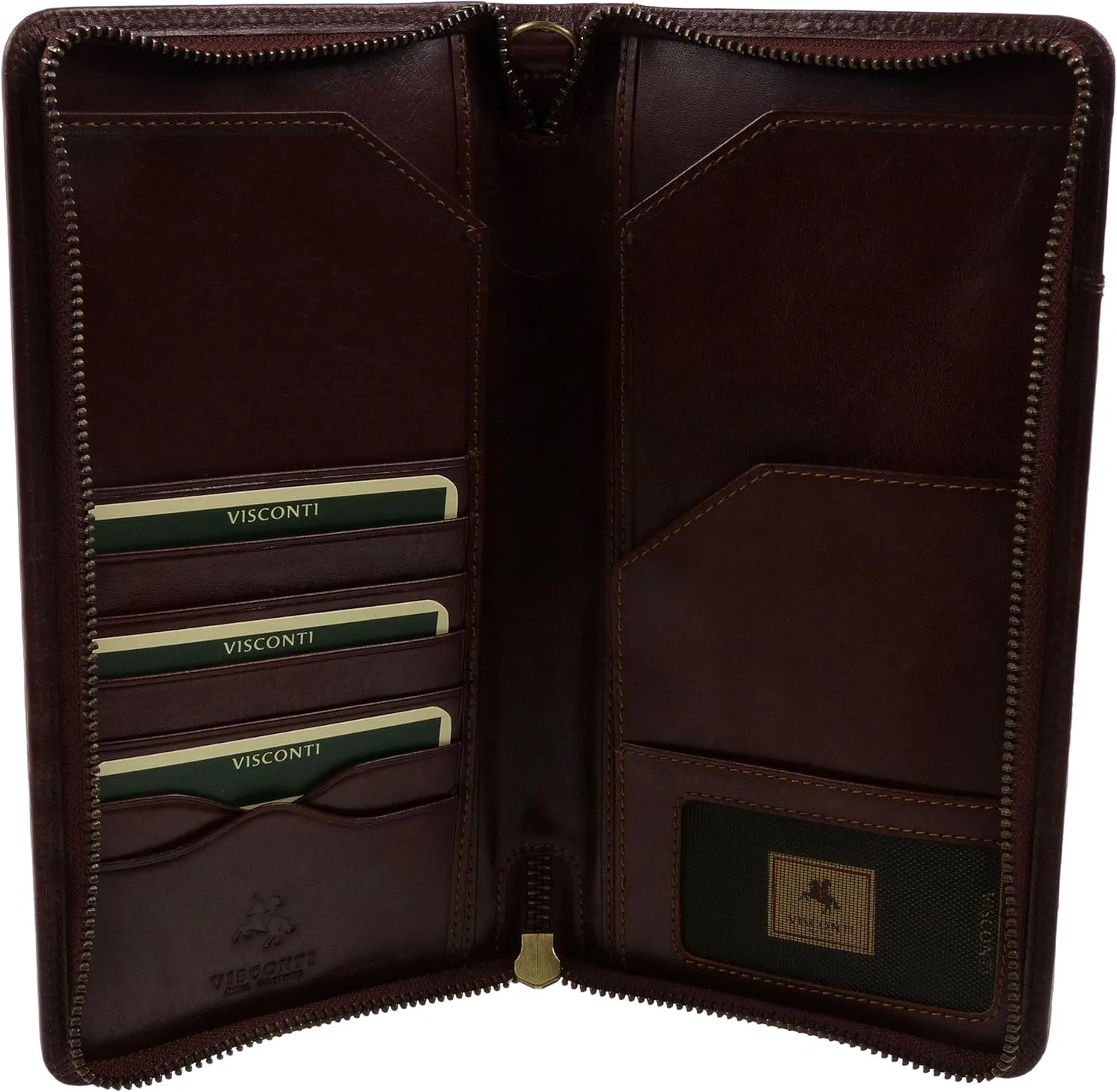 Visconti. Men's Visconti Leather Travel Wallet Onesize Black