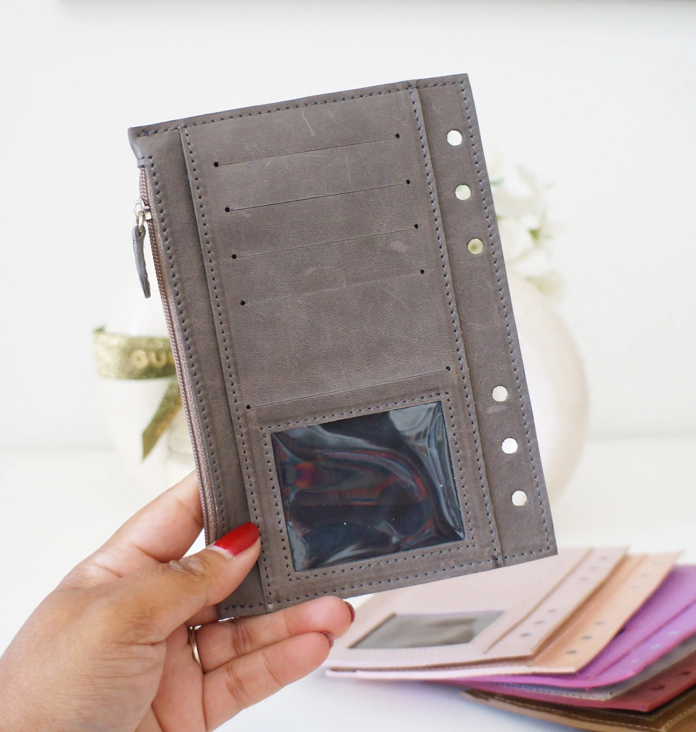 Wallet leather Fly leaf