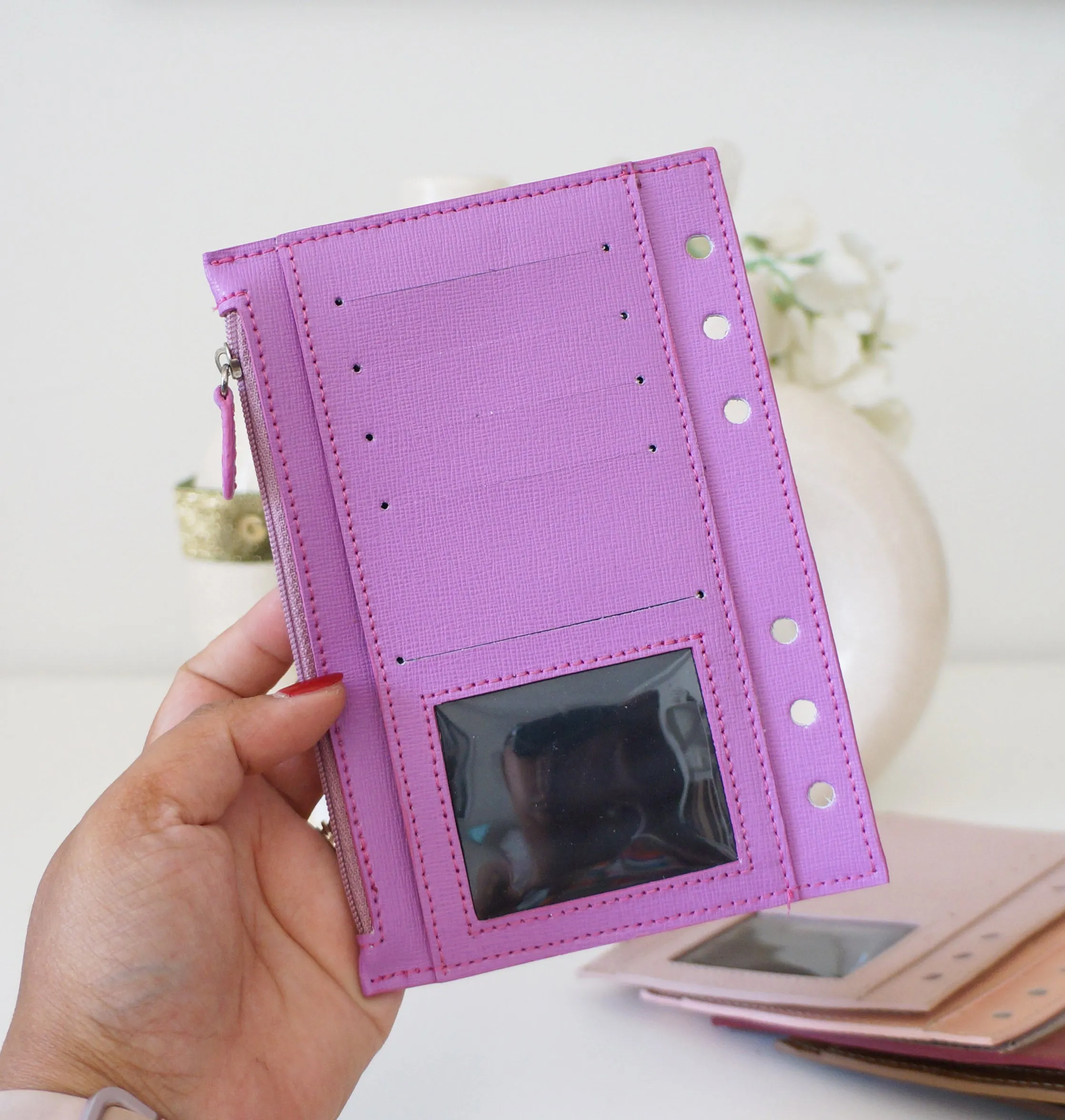 Wallet leather Fly leaf