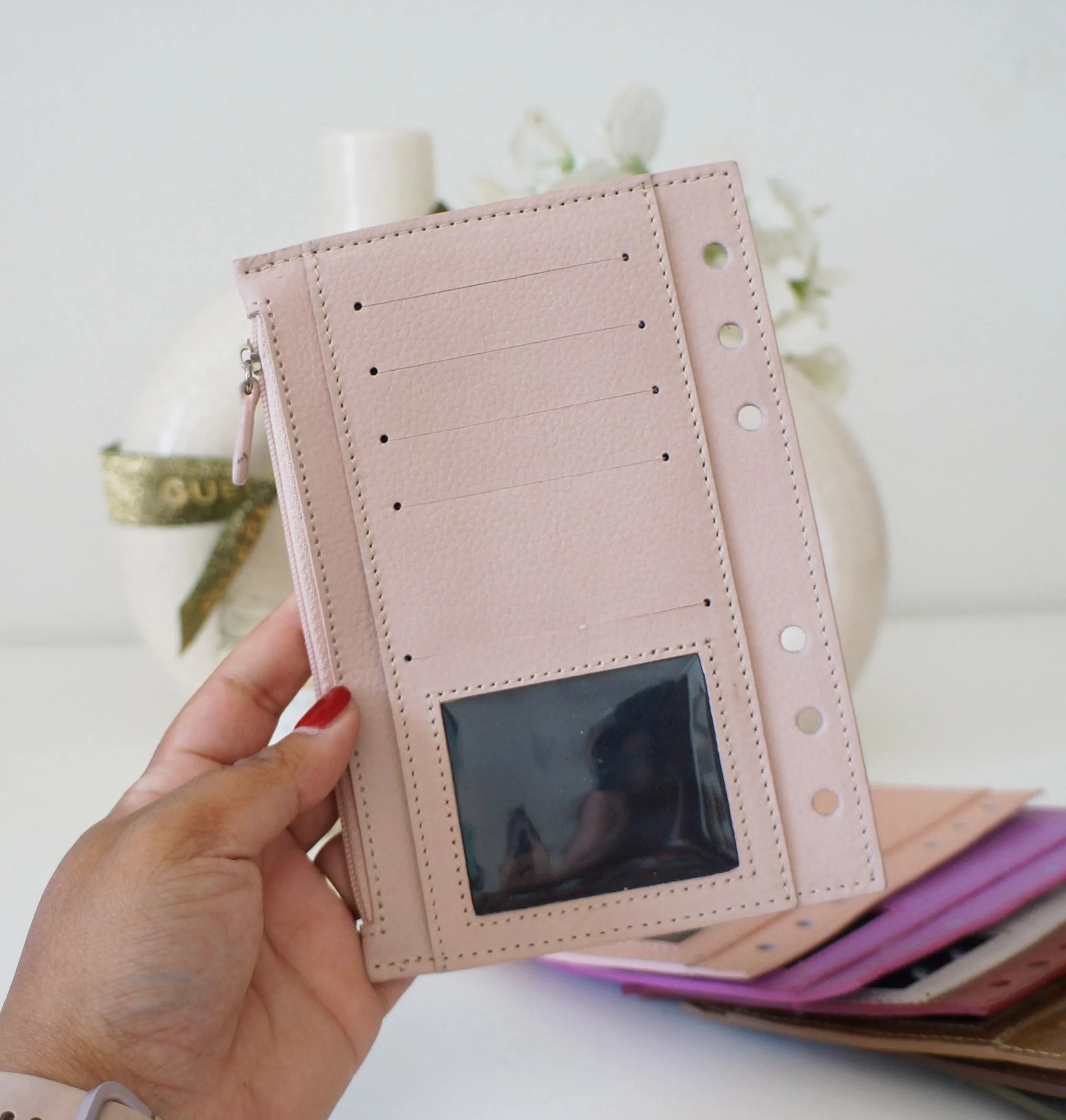 Wallet leather Fly leaf
