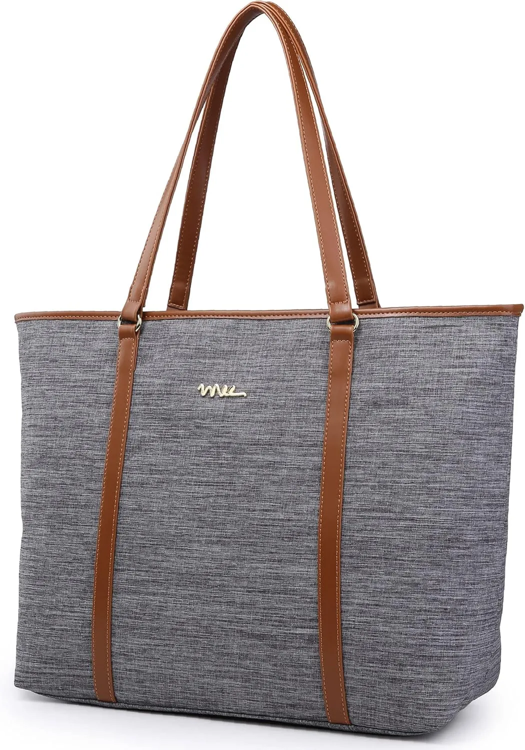 Water Resistant Nylon Laptop Tote Bag for Teacher Large Work Travel Purse fit up to 15.6 inch Laptop
