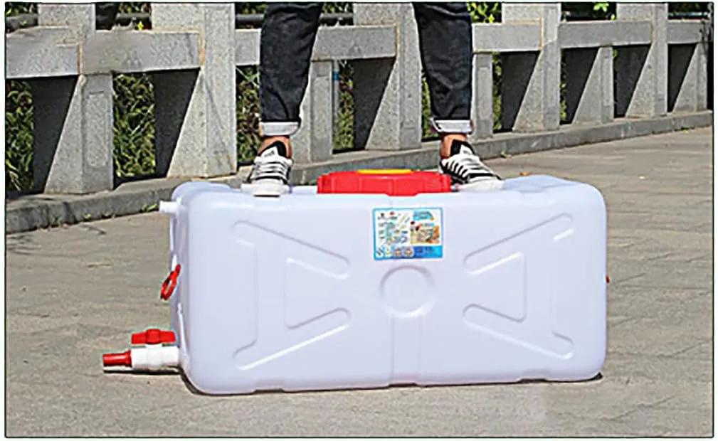 Water Tank （80L/110L） PE Soft Collapsible Emergency Water Storage Container Car Water Carrier Container Camping Water Containers Outdoor Travel Bucket(Size:110L)