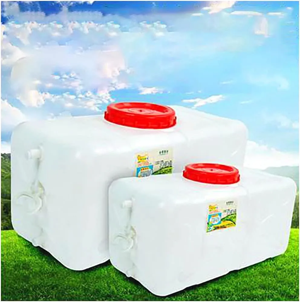 Water Tank （80L/110L） PE Soft Collapsible Emergency Water Storage Container Car Water Carrier Container Camping Water Containers Outdoor Travel Bucket(Size:110L)