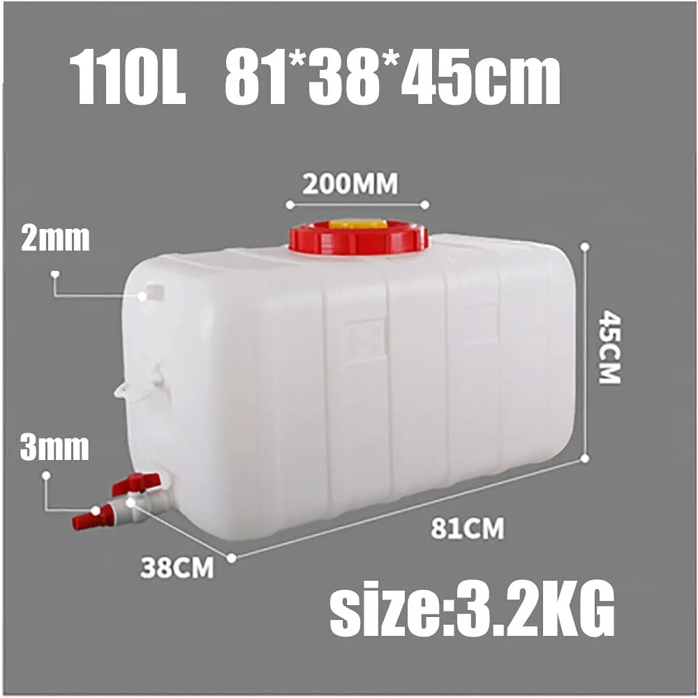 Water Tank （80L/110L） PE Soft Collapsible Emergency Water Storage Container Car Water Carrier Container Camping Water Containers Outdoor Travel Bucket(Size:110L)