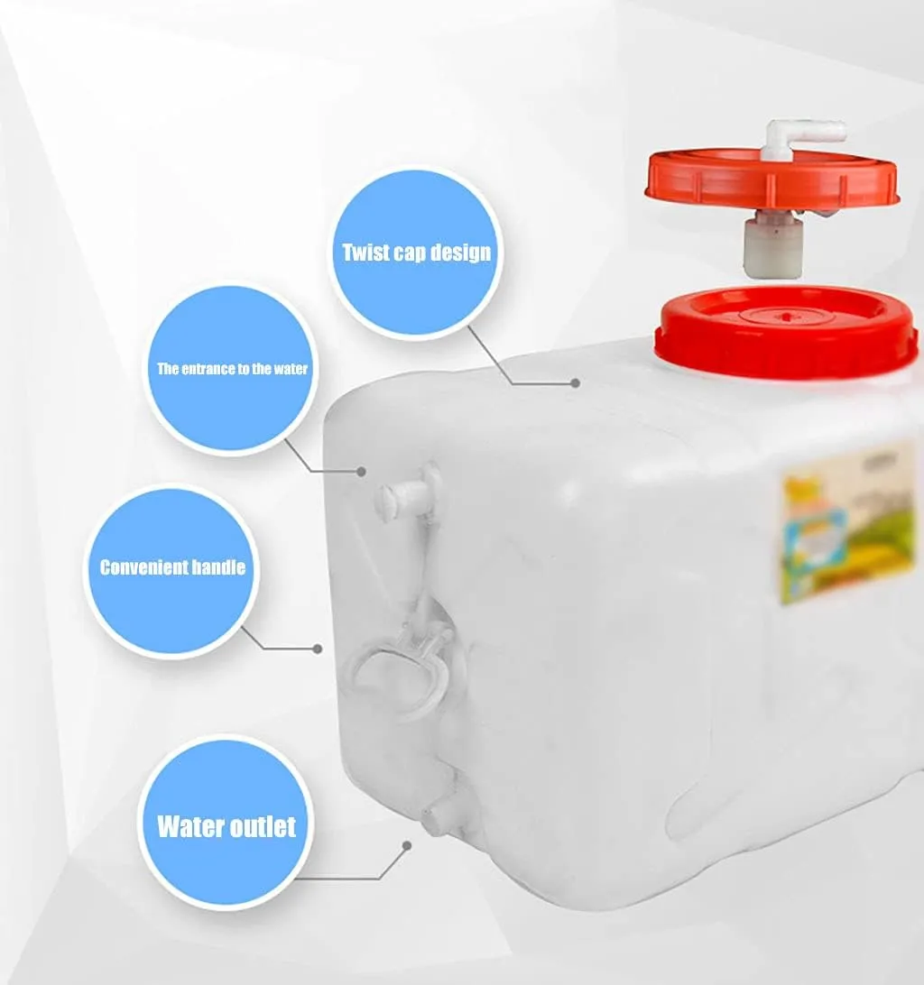 Water Tank （80L/110L） PE Soft Collapsible Emergency Water Storage Container Car Water Carrier Container Camping Water Containers Outdoor Travel Bucket(Size:110L)