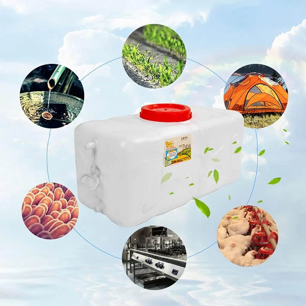 Water Tank （80L/110L） PE Soft Collapsible Emergency Water Storage Container Car Water Carrier Container Camping Water Containers Outdoor Travel Bucket(Size:110L)