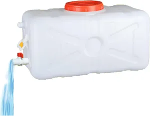 Water tank water storage containers Plastic Water Tank with Sealing Cover 50L,Perfect for Camping and RV Trips, Easy to Clean and Operate household water tank Camping outdoor self-driving tour ( Color