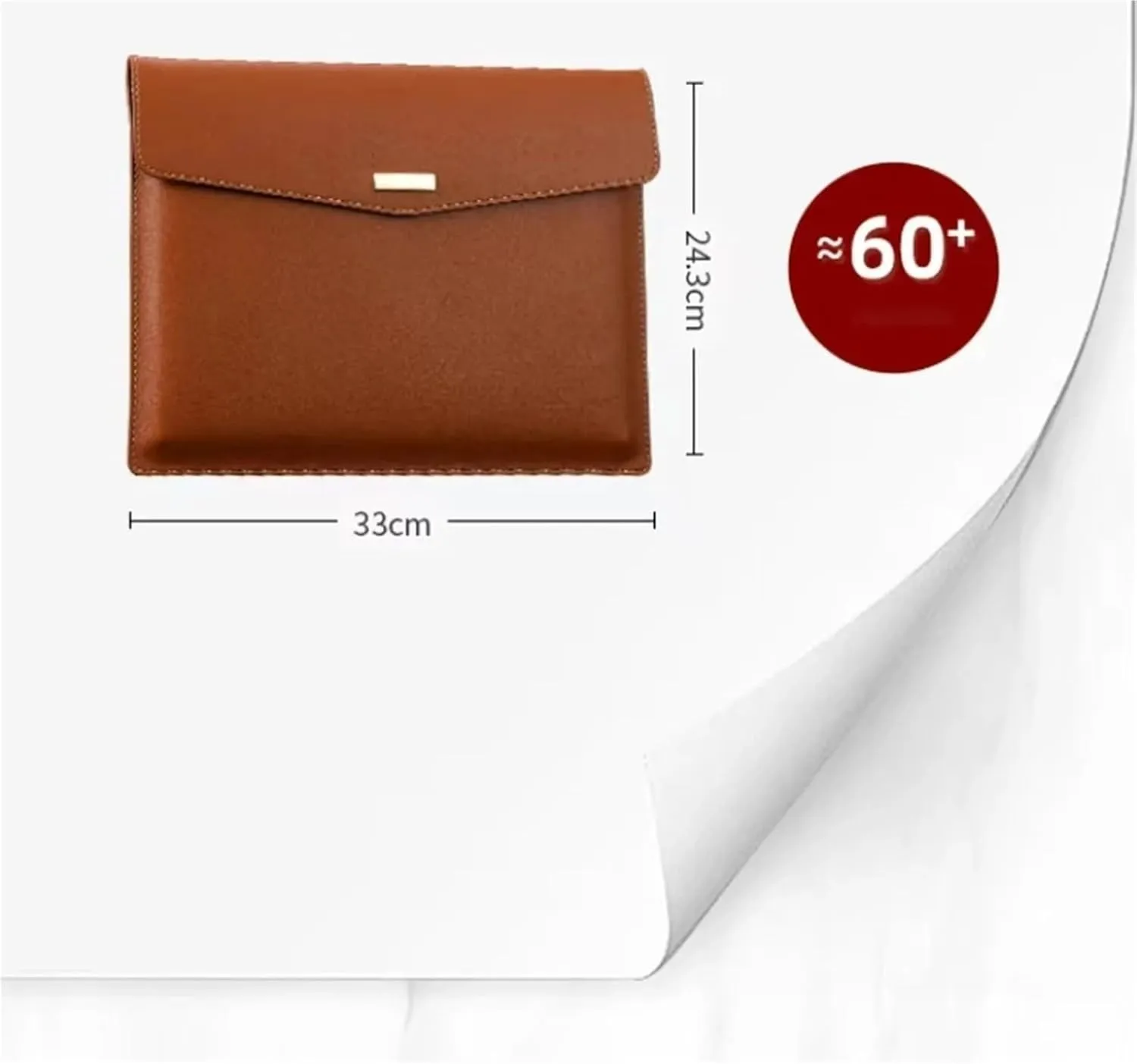 Waterproof Document Pouch for Storage 2pc Waterproof Leather A4 Business Briefcase File Folder Document Paper Organizer Storage Bag School Office Stationery(Sky Blue)