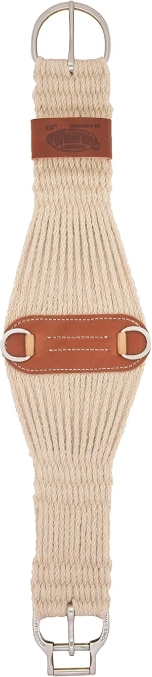 Weaver Equine ‎Roper Horse Cinch, Mohair Blend 27 Strand Saddle Cinch Girth with Smart Cinch Buckle, Western Horse Riding Supplies, ‎Natural