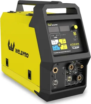 Weldpro Omni 210 Dual Voltage 110V/220V AC/DC Multi Process Welder MIG/Flux Core/Stick/ACDC High Frequency TIG with Pulser and Aluminum Balance/Frequency Control 3 Year Warranty Welding Machine