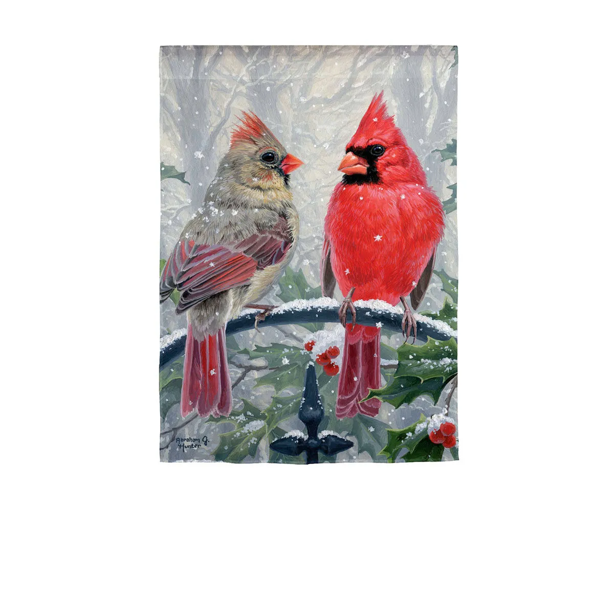 Winter Peace Garden Suede Flag